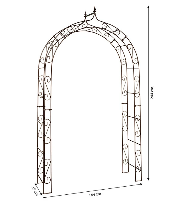 Dehner Metall-Rosenbogen Jasmin, Ca. B144/H244/T39 Cm – Bild 4