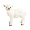 Polyresin Lamm Stehend, Weiß