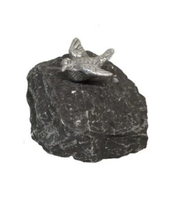 Rottenecker Aluminium-Vogel Auf Findling, Offene Flügel