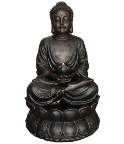 Dehner Polyresin-Gartenbrunnen Buddha, Ca. B49,5/H80,5/T49,5 Cm