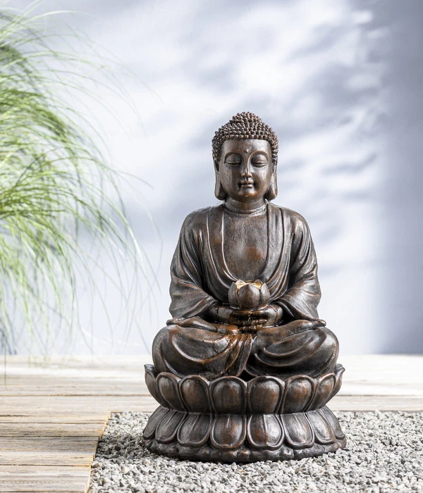 Dehner Polyresin-Gartenbrunnen Buddha, Ca. B49,5/H80,5/T49,5 Cm â Bild 3