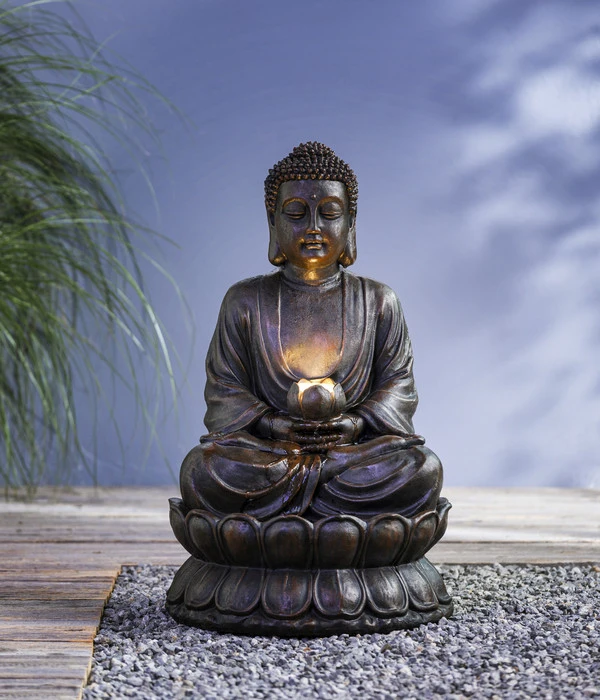 Dehner Polyresin-Gartenbrunnen Buddha, Ca. B49,5/H80,5/T49,5 Cm â Bild 4