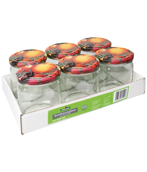 Dehner Konfitürenglas, 425 Ml, 6er-Set
