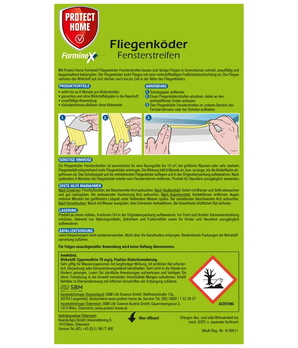 PROTECT HOME Forminex Fliegenköder Fensterstreifen, 12er-Set – Bild 2