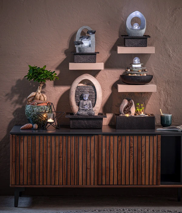 Dehner Polyresin-Zimmerbrunnen Malu – Bild 3